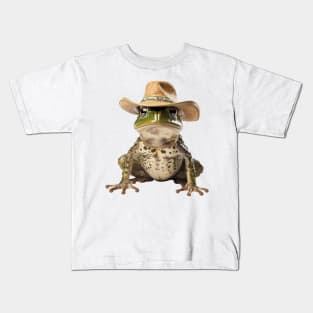 Frog with a Cowboy Hat Kids T-Shirt